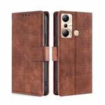 For Infinix Hot 20i Skin Feel Crocodile Magnetic Clasp Leather Phone Case(Brown)