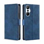 For Infinix Hot 20s Skin Feel Crocodile Magnetic Clasp Leather Phone Case(Blue)