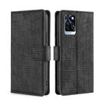 For Infinix Note 10 Pro Skin Feel Crocodile Magnetic Clasp Leather Phone Case(Black)