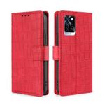 For Infinix Note 10 Pro Skin Feel Crocodile Magnetic Clasp Leather Phone Case(Red)