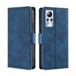 For Infinix Note 11 Skin Feel Crocodile Magnetic Clasp Leather Phone Case(Blue)