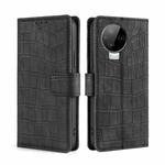 For Infinix Note 12 Pro 4G Skin Feel Crocodile Magnetic Clasp Leather Phone Case(Black)