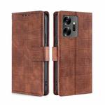 For Infinix Zero 20 Skin Feel Crocodile Magnetic Clasp Leather Phone Case(Brown)