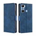 For Infinix Hot 12 Pro Skin Feel Crocodile Magnetic Clasp Leather Phone Case(Blue)