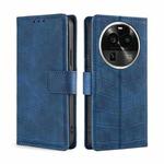 For OPPO Find X6 Pro 5G Skin Feel Crocodile Magnetic Clasp Leather Phone Case(Blue)