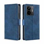For Realme GT Neo5 Skin Feel Crocodile Magnetic Clasp Leather Phone Case(Blue)