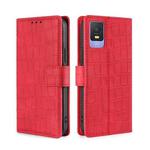 For TCL 403 Skin Feel Crocodile Magnetic Clasp Leather Phone Case(Red)