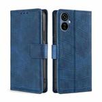 For Tecno Camon 19 Neo Skin Feel Crocodile Magnetic Clasp Leather Phone Case(Blue)