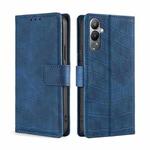 For Tecno Pova 4 Skin Feel Crocodile Magnetic Clasp Leather Phone Case(Blue)