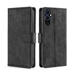 For Tecno Pova Neo 2 Skin Feel Crocodile Magnetic Clasp Leather Phone Case(Black)