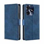 For Tecno Spark 10 Pro Skin Feel Crocodile Magnetic Clasp Leather Phone Case(Blue)