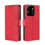 For Tecno Spark Go 2023 Skin Feel Crocodile Magnetic Clasp Leather Phone Case(Red)