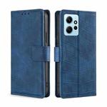 For Xiaomi Redmi Note 12 4G Global Skin Feel Crocodile Magnetic Clasp Leather Phone Case(Blue)
