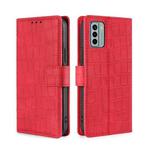 For Nokia G22 Skin Feel Crocodile Magnetic Clasp Leather Phone Case(Red)