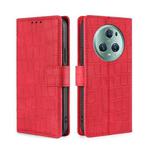 For Honor Magic5 Pro Skin Feel Crocodile Magnetic Clasp Leather Phone Case(Red)