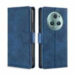 For Honor Magic5 Pro Skin Feel Crocodile Magnetic Clasp Leather Phone Case(Blue)