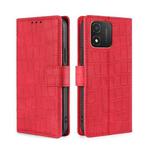 For Honor X5 4G Skin Feel Crocodile Magnetic Clasp Leather Phone Case(Red)