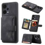 For Xiaomi Redmi Note 12 5G Global & India / Poco X5 Skin Feel Dream RFID Anti-theft PU Card Bag Phone Case(Black)