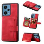For Xiaomi Redmi Note 12 Pro 5G Global & India / Poco X5 Pro Skin Feel Dream RFID Anti-theft PU Card Bag Phone Case(Red)