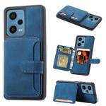 For Xiaomi Redmi Note 12 Pro 5G Global & India / Poco X5 Pro Skin Feel Dream RFID Anti-theft PU Card Bag Phone Case(Peacock Blue)