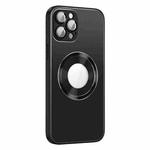 For iPhone 12 Pro AG Frosted Aluminum Alloy Magsafe Magnetic Phone Case with Lens Film(Black)