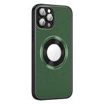 For iPhone 12 Pro Max AG Frosted Aluminum Alloy Magsafe Magnetic Phone Case with Lens Film(Green)