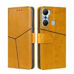 For Infinix Hot 12 Pro Geometric Stitching Flip Leather Phone Case(Yellow)
