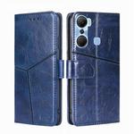 For Infinix Hot 12 Pro Geometric Stitching Flip Leather Phone Case(Blue)