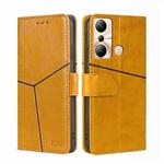 For Infinix Hot 20i Geometric Stitching Flip Leather Phone Case(Yellow)