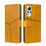 For Infinix Note 11 Geometric Stitching Flip Leather Phone Case(Yellow)