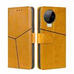 For Infinix Note 12 Pro 4G / Note 12 2023 Geometric Stitching Flip Leather Phone Case(Yellow)