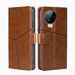 For Infinix Note 12 Pro 4G / Note 12 2023 Geometric Stitching Flip Leather Phone Case(Light Brown)