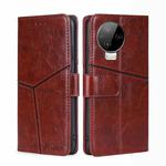 For Infinix Note 12 Pro 4G / Note 12 2023 Geometric Stitching Flip Leather Phone Case(Dark Brown)