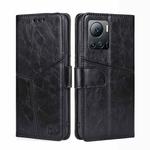 For Infinix Note 12 VIP Geometric Stitching Flip Leather Phone Case(Black)