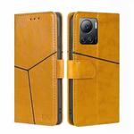 For Infinix Note 12 VIP Geometric Stitching Flip Leather Phone Case(Yellow)