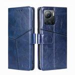 For Infinix Note 12 VIP Geometric Stitching Flip Leather Phone Case(Blue)