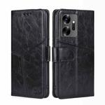 For Infinix Zero 20 Geometric Stitching Flip Leather Phone Case(Black)