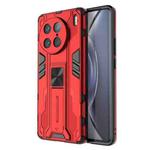 For vivo X90 Pro 5G Supersonic PC + TPU Shock-proof Protective Phone Case with Holder(Red)