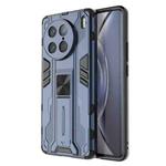 For vivo X90 Pro 5G Supersonic PC + TPU Shock-proof Protective Phone Case with Holder(Blue)