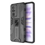 For Xiaomi Redmi K60 5G Supersonic PC + TPU Shock-proof Protective Phone Case with Holder(Black)