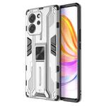 For Honor 80 SE 5G Supersonic PC + TPU Shock-proof Protective Phone Case with Holder(Silver)