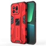 For Xiaomi 13 5G Supersonic PC + TPU Shock-proof Protective Phone Case with Holder(Red)