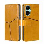 For Tecno Camon 19 / 19 Pro Geometric Stitching Flip Leather Phone Case(Yellow)