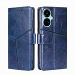 For Tecno Camon 19 / 19 Pro Geometric Stitching Flip Leather Phone Case(Blue)