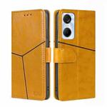 For Tecno Pop 6 Pro Geometric Stitching Flip Leather Phone Case(Yellow)