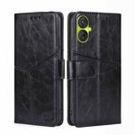 For Tecno Spark 9 Pro Geometric Stitching Flip Leather Phone Case(Black)