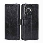 For Tecno Spark 10C Geometric Stitching Flip Leather Phone Case(Black)