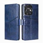 For Tecno Spark 10C Geometric Stitching Flip Leather Phone Case(Blue)