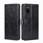 For Rakuten Big S Geometric Stitching Flip Leather Phone Case(Black)