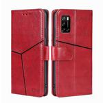 For Rakuten Big S Geometric Stitching Flip Leather Phone Case(Red)